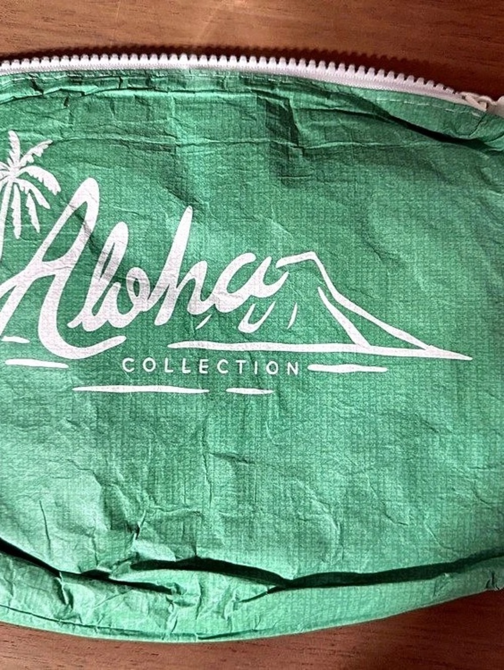 Aloha Collection Day Palms Small Pouch Green & White